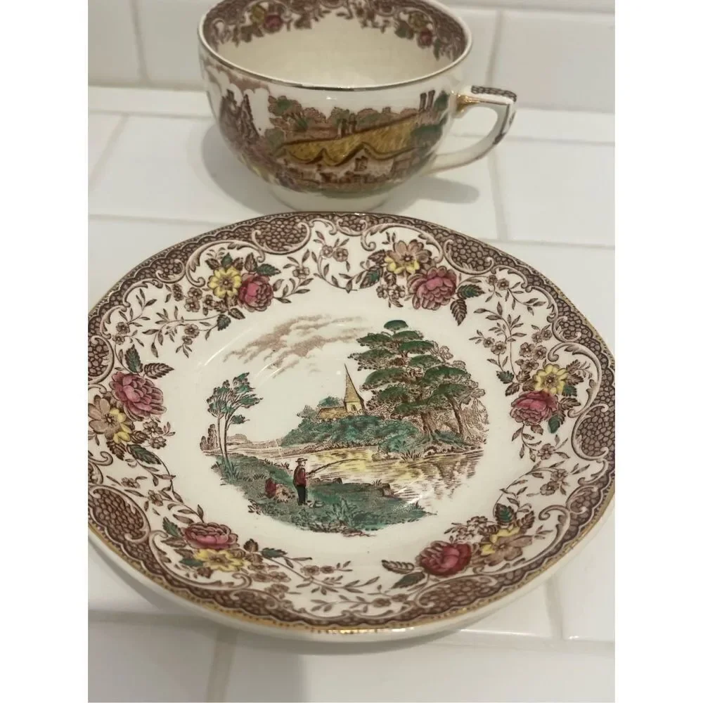 Barker Bros OLDE ENGLAND CUP & SAUCER Set (2)